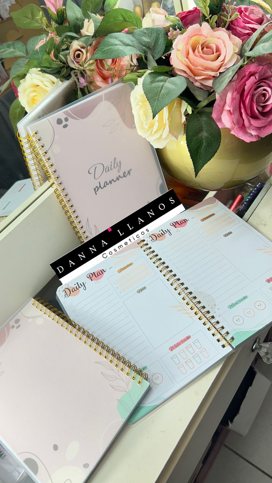 planner diario rosa